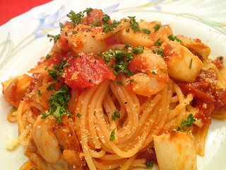 ケンタロウ流 魚介のトマトソースパスタ ｎｈｋきょうの料理レシピ 三ツ星主婦の 簡単 家庭料理レシピ 作り方