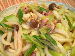 レシピ 塩辛焼きうどん