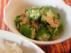 NHKきょうの料理ビギナーズのオクラのたらこあえ