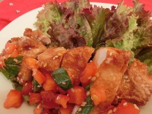 ノンストップ!の鶏のから揚げフレッシュトマトソース