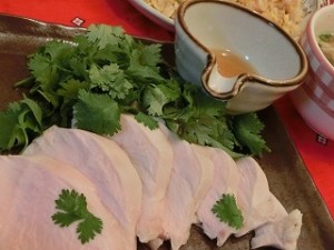 男子ごはんの大倉忠義さんの鶏パク(茹で鶏のパクチー和え)&ゴータマのプースー(かきたまスープ)