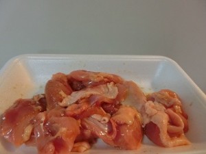 キューピー3分クッキングの鶏肉、なす、ピーマンのみそ炒め