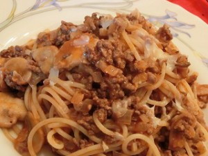 キューピー3分クッキングのミートソーススパゲティ