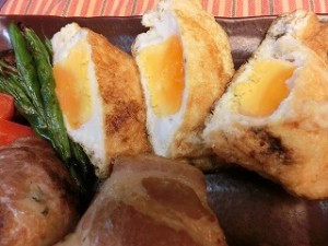 NHKきょうの料理ビギナーズの油揚げの卵詰め焼き