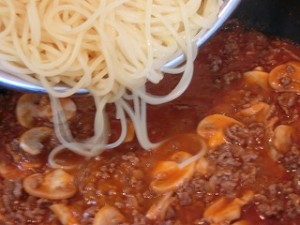 キューピー3分クッキングのミートソーススパゲティ