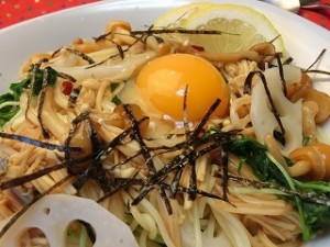 NHKあさイチのきのこの釜玉パスタ