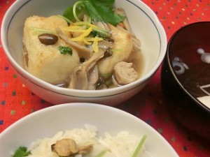 NHKあさイチの揚げ出し豆腐のきのこあんかけ
