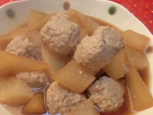 きょうの料理の大根と肉だんごのしょうゆ煮
