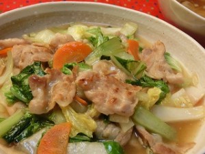 ノンストップ!の白菜とチンゲン菜の豚バラ塩あんかけ