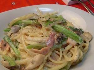 みんなの家庭の医学の小松菜のクリームスパゲティ
