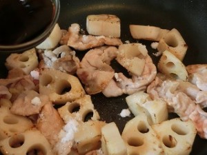 きょうの料理の豚肉とれんこんの炒め煮