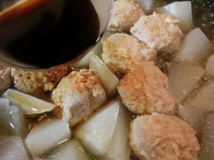 きょうの料理の大根と肉だんごのしょうゆ煮