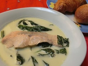 上沼恵美子のおしゃべりクッキングのサーモンとほうれん草のクリーム煮