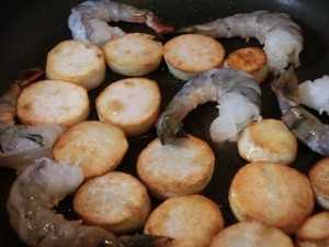 ノンストップ!の里芋と海老のガーリックソテー