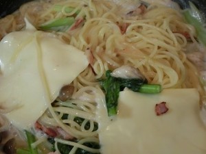 みんなの家庭の医学の小松菜のクリームスパゲティ