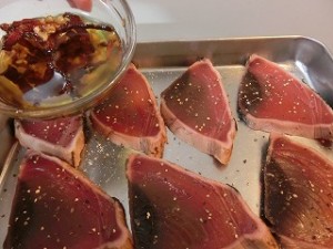 NHKあさイチのかつおのカルパッチョ仕立て ベーコン風味