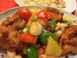 ノンストップ!の鶏のから揚げピリ辛炒め