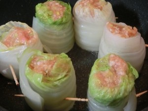ノンストップ!の白菜の肉詰め焼き