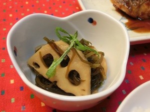 男子ごはんのレンコンとすき昆布の煮物
