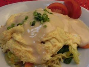 ノンストップ!のパイタン風オムそば