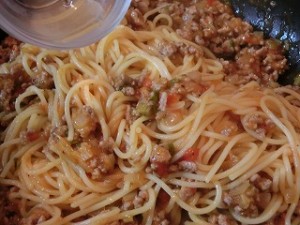 いっぷく!まんぷくキッチンのミートソーススパゲティー