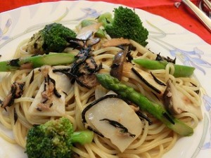ノンストップ!のひじきとツナのピリ辛パスタ