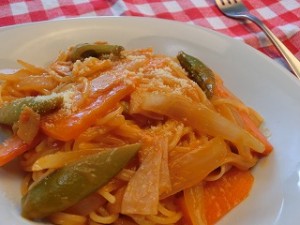 ノンストップ!の春野菜のナポリタン
