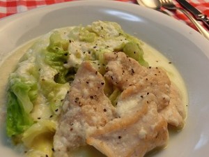 ノンストップ!の春キャベツと鶏ムネ肉のチーズ蒸し鍋〜♪