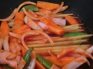 ノンストップ!の春野菜のナポリタン