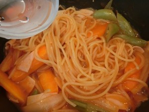 ノンストップ!の春野菜のナポリタン
