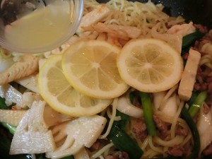 ノンストップ!のタケノコとエビのさわやか焼きそば