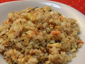 ノンストップ!の鮭と卵の茶ー飯(チャーハン)