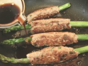 ノンストップ!の居酒屋気分アスパラまるごと♪豚つくね