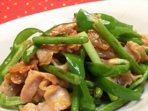 男子ごはんのにんにくの芽と豚バラのオイスターソース炒め