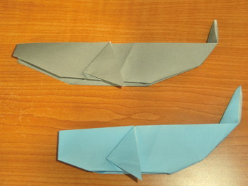 クジラ 簡単 おりがみレッスン おりがみの簡単な折り方 作り方