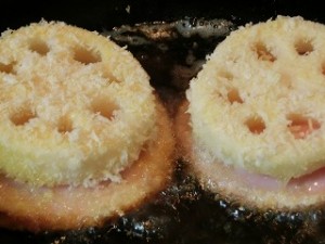 ノンストップ！のレンコン重ねハムカツ